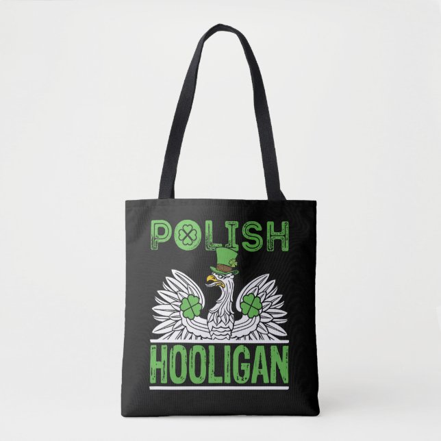 Polish Hooligan St. Patrick's Day  Tote Bag (Front)