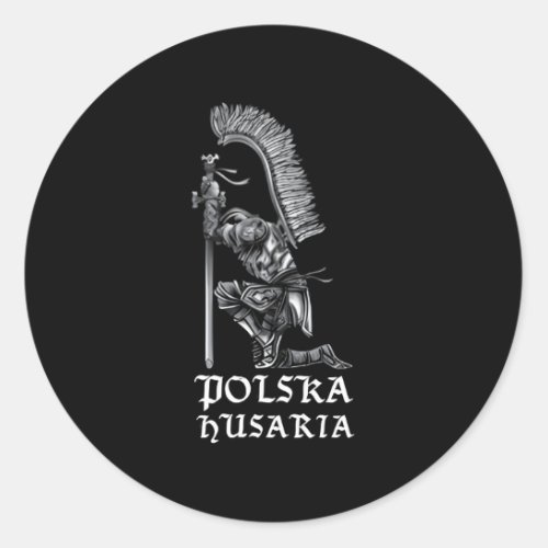 Polish Hussar Polska Husaria For Poland Warriors Classic Round Sticker