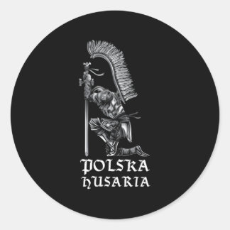Polish Hussar Polska Husaria For Poland Warriors Classic Round Sticker