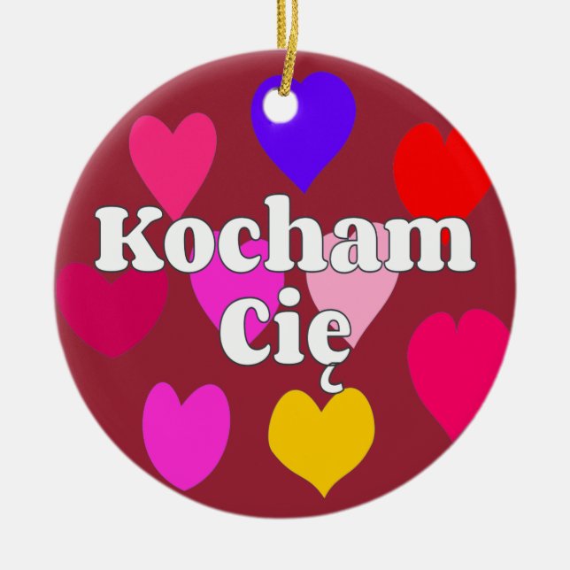 Polish - I love you Ceramic Ornament (Front)