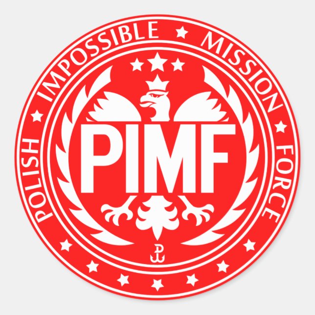 Polish Impossible Mission Force Classic Round Sticker (Front)