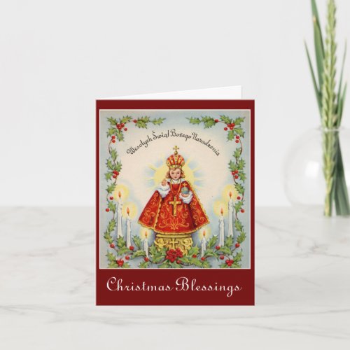 Polish Infant of Prague Christmas Holiday Card