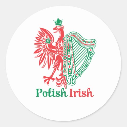 Polish Irish Classic Round Sticker