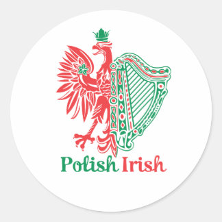 Polish Irish Classic Round Sticker