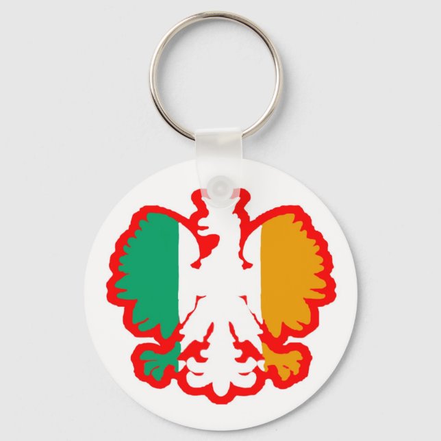 POLISH/IRISH FLAG KEYCHAIN (Front)