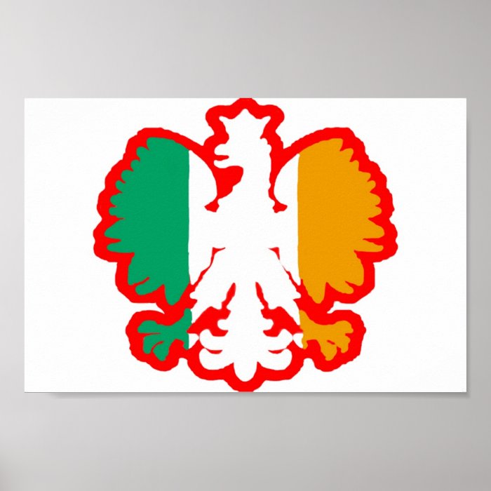 POLISH/IRISH FLAG POSTER