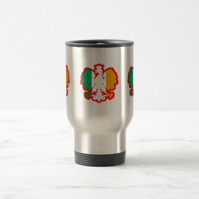 POLISH/IRISH FLAG TRAVEL MUG (Center)
