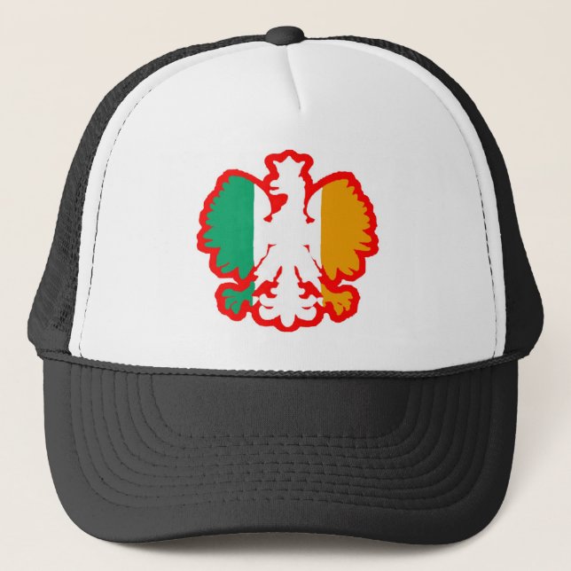 POLISH/IRISH FLAG TRUCKER HAT (Front)