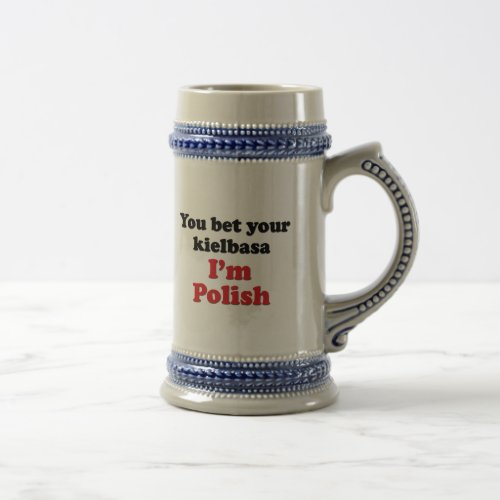 Polish Kielbasa 2 Sides Beer Stein