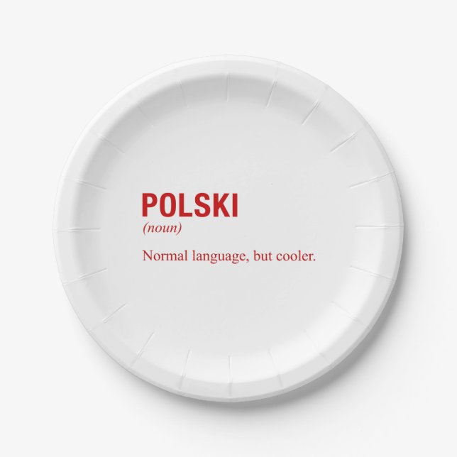 POLISH Language Paper Plates (Front)