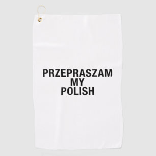 Polish Language Poland Polska Golf Towel
