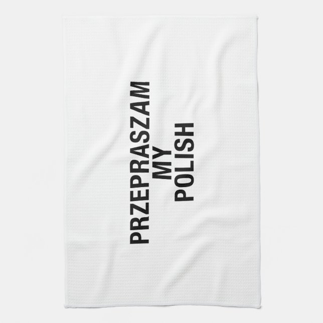 Polish Language Poland Polska Kitchen Towel (Vertical)