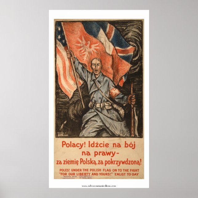 Polish Language WWI Poster (Front)