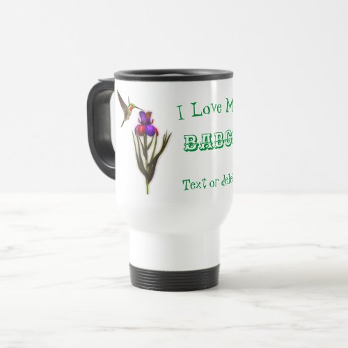 Polish Love My Babci Hummingbird Personalized  Travel Mug
