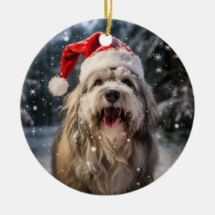 Polish Lowland Sheepdog Christmas Ornament