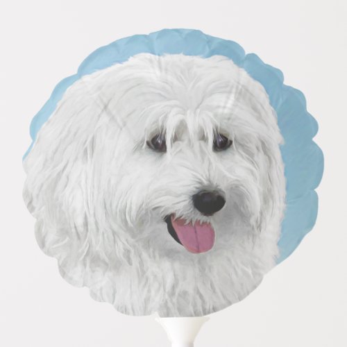 Polish Lowland Sheepdog Painting _ Dog Art Balloon