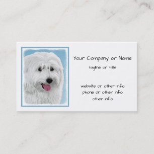 Polish Lowland Sheepdog Painting - Dog Art Business Card