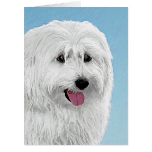 Polish Lowland Sheepdog Painting _ Dog Art Card