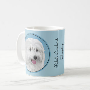 Polish Lowland Sheepdog Painting - Dog Art Coffee Mug