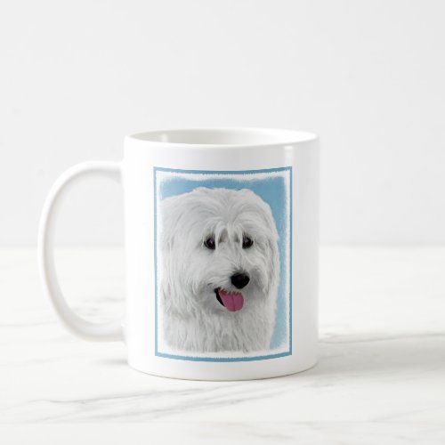 Polish Lowland Sheepdog Painting _ Dog Art Coffee Mug