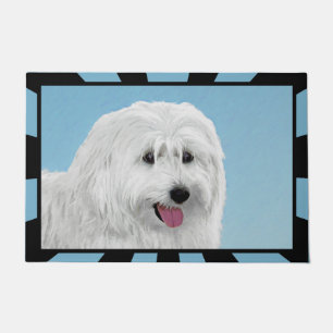 Polish Lowland Sheepdog Painting - Dog Art Doormat