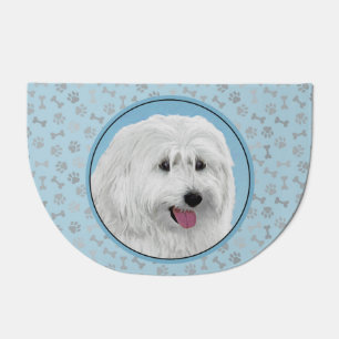 Polish Lowland Sheepdog Painting - Dog Art Doormat