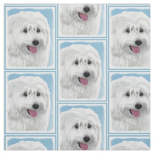 Polish Lowland Sheepdog Painting - Dog Art Fabric
