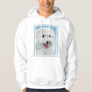 Polish Lowland Sheepdog Painting - Dog Art Hoodie