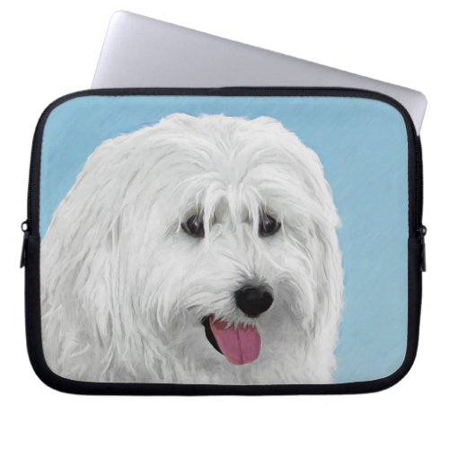 Polish Lowland Sheepdog Painting _ Dog Art Laptop Sleeve