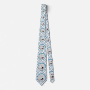 Polish Lowland Sheepdog Painting - Dog Art Neck Tie