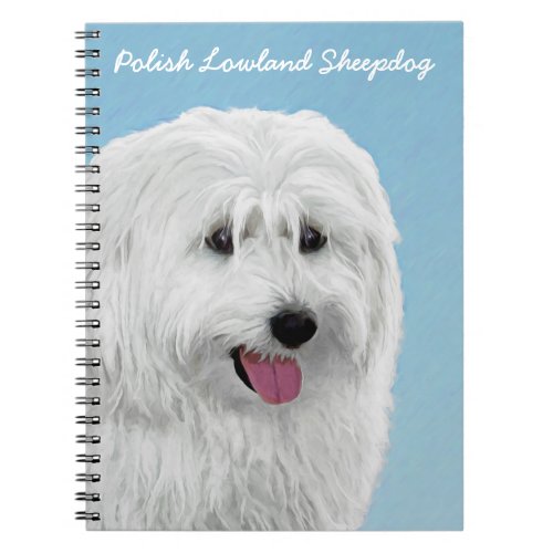 Polish Lowland Sheepdog Painting _ Dog Art Notebook