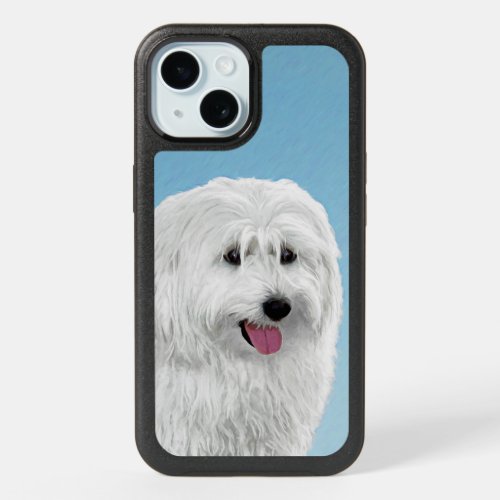 Polish Lowland Sheepdog Painting _ Dog Art OtterBo iPhone 15 Case