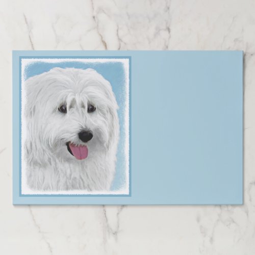 Polish Lowland Sheepdog Painting _ Dog Art Paper Pad