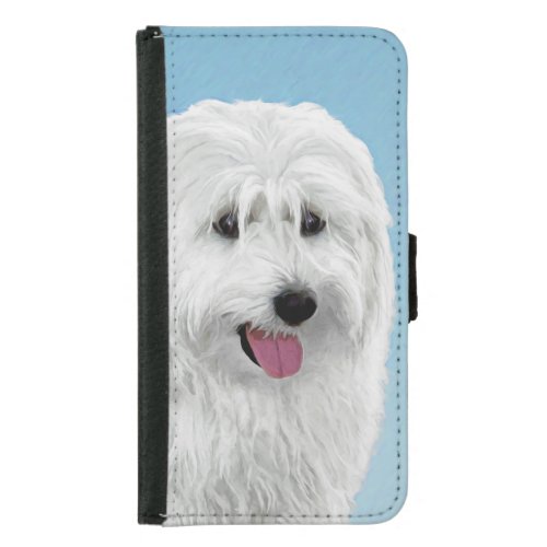 Polish Lowland Sheepdog Painting _ Dog Art Samsung Galaxy S5 Wallet Case