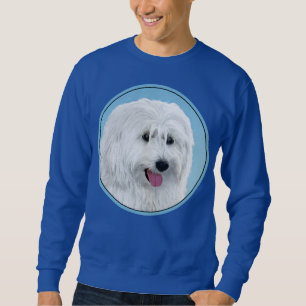 Polish Lowland Sheepdog Painting - Dog Art Sweatshirt
