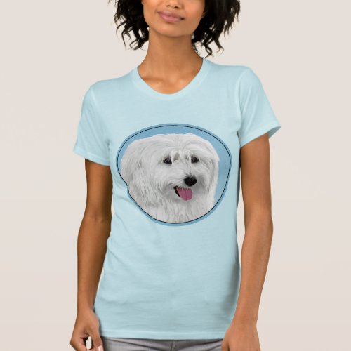 Polish Lowland Sheepdog Painting _ Dog Art T_Shirt