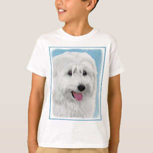 Polish Lowland Sheepdog Painting - Dog Art T-Shirt