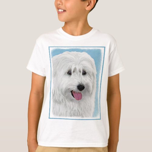 Polish Lowland Sheepdog Painting _ Dog Art T_Shirt