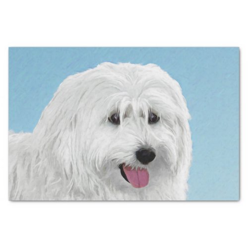 Polish Lowland Sheepdog Painting _ Dog Art Tissue Paper