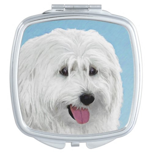 Polish Lowland Sheepdog Painting _ Original Dog Ar Compact Mirror