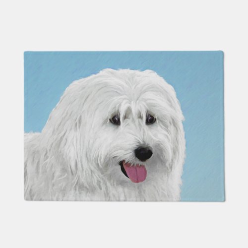 Polish Lowland Sheepdog Painting _ Original Dog Ar Doormat