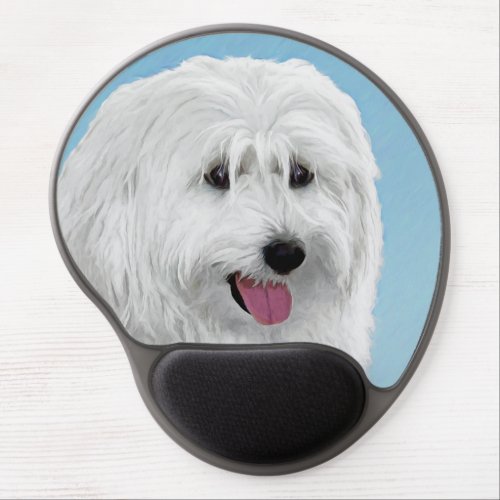 Polish Lowland Sheepdog Painting _ Original Dog Ar Gel Mouse Pad