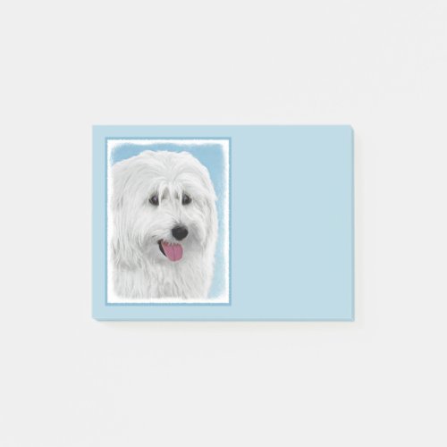 Polish Lowland Sheepdog Painting _ Original Dog Ar Post_it Notes