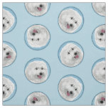 Polish Lowland Sheepdog Painting Original Dog Art Fabric