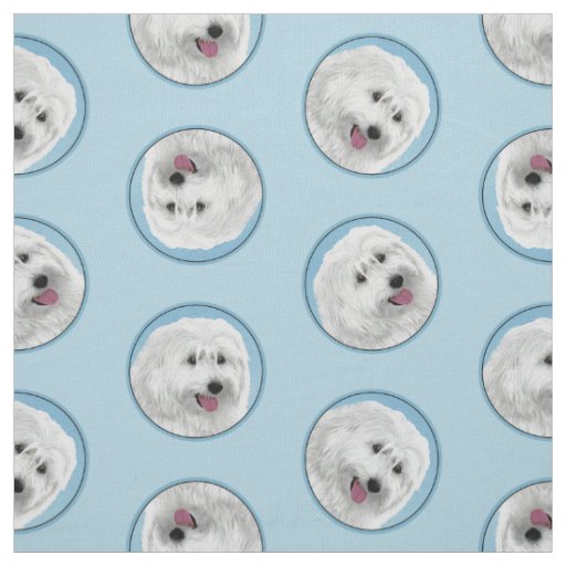 Polish Lowland Sheepdog Painting Original Dog Art Fabric