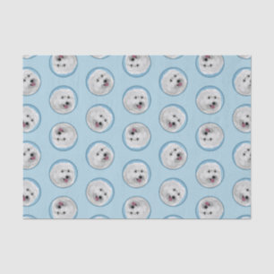 Polish Lowland Sheepdog Painting Original Dog Art Tissue Paper