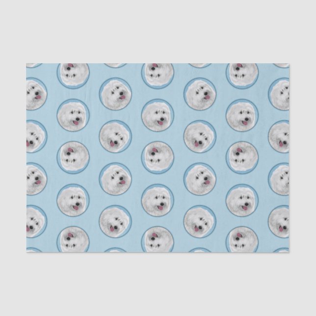 Polish Lowland Sheepdog Painting Original Dog Art Tissue Paper (Front)