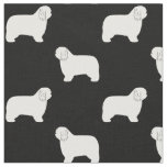 Polish Lowland Sheepdog Silhouettes Dogs Patterned Fabric