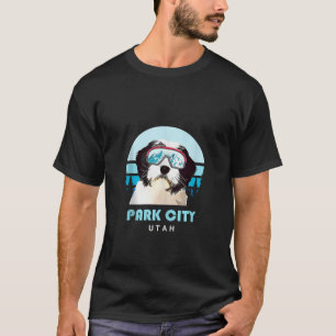 Polish Lowland Sheepdog Ski Park City Utah Dog Lov T-Shirt