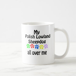 Polish Lowland Sheepdog walks Coffee Mug